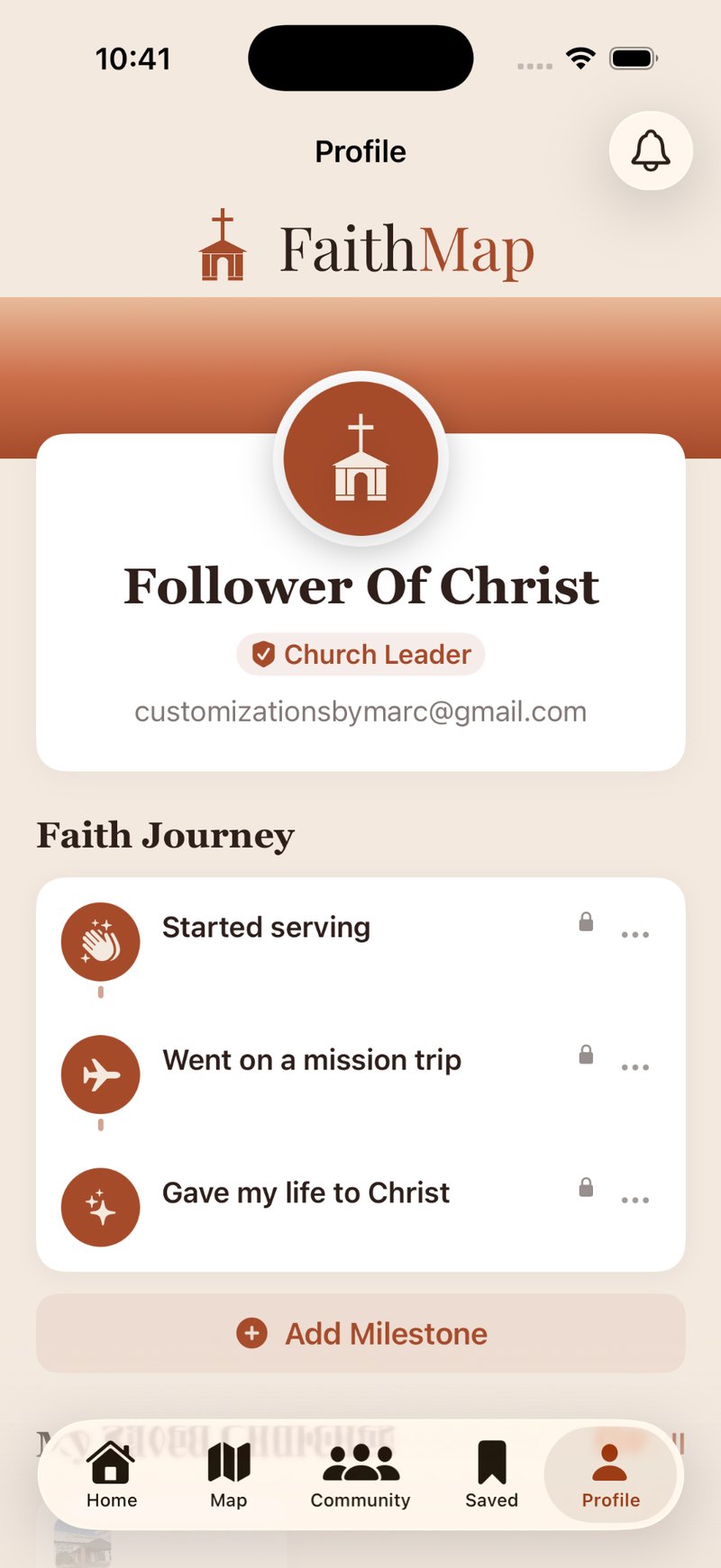 Faith journey profile